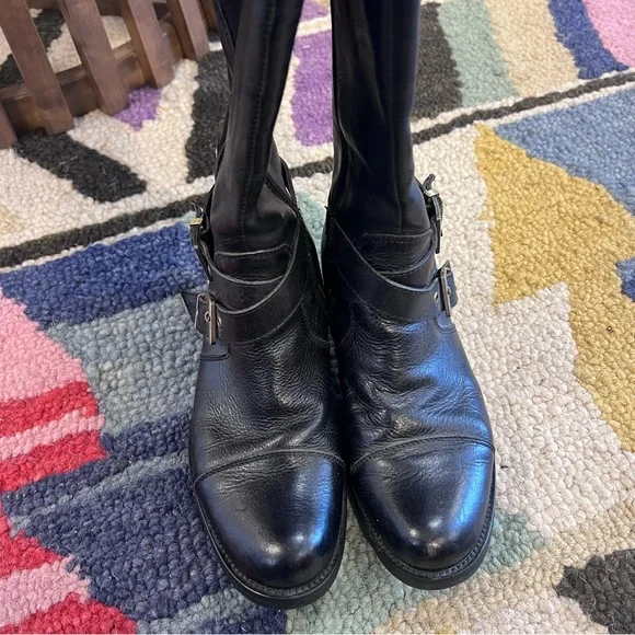 Miz Mooz Kailia Black Leather Boots Size 7 - Picture 4 of 9